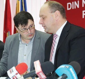 Tiberiu Brădăţan şi senatorul Ovidiu Donţu
