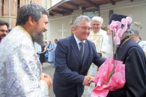 Primarul Ion Lungu şi Pimen Suceveanul