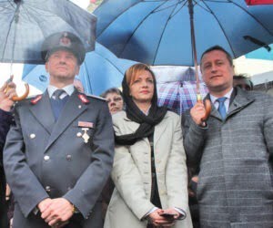 Generalul Ion Burlui, prefecta Mirea Adomnicăi și primarul Gheorghe Coroamă