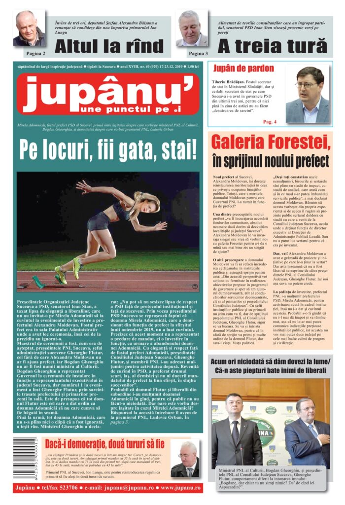 Jupanu - anul XVIII, nr. 49 (929) 17-23.12.2019